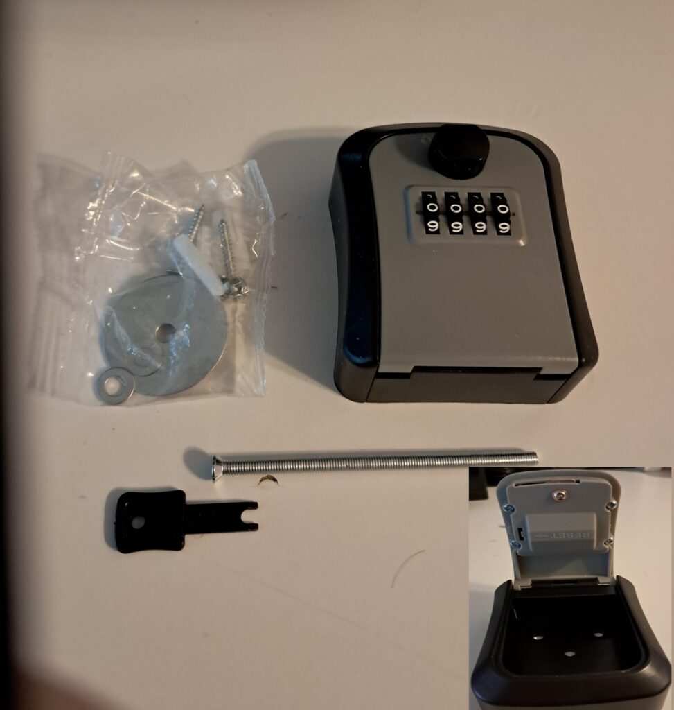 Vægmonteret nøgleboks brugt 70kr