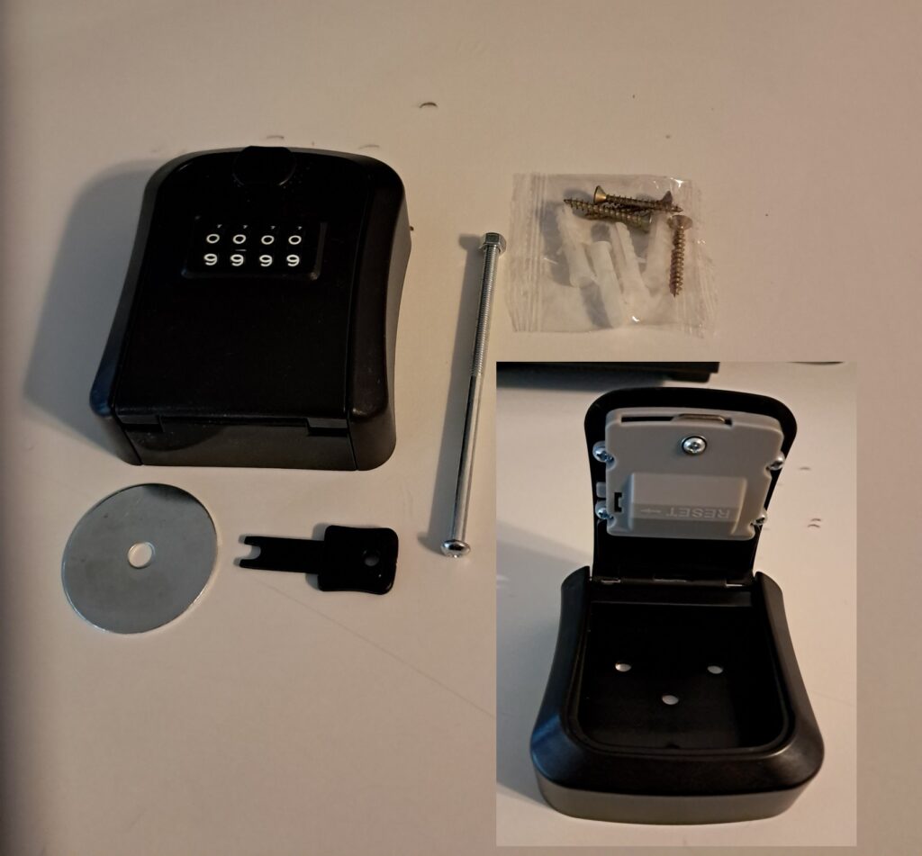 Vægmonteret nøgleboks ny 100kr